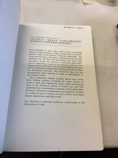 The Cambridge Companion to Locke's "Essay Concerning Human Understanding"