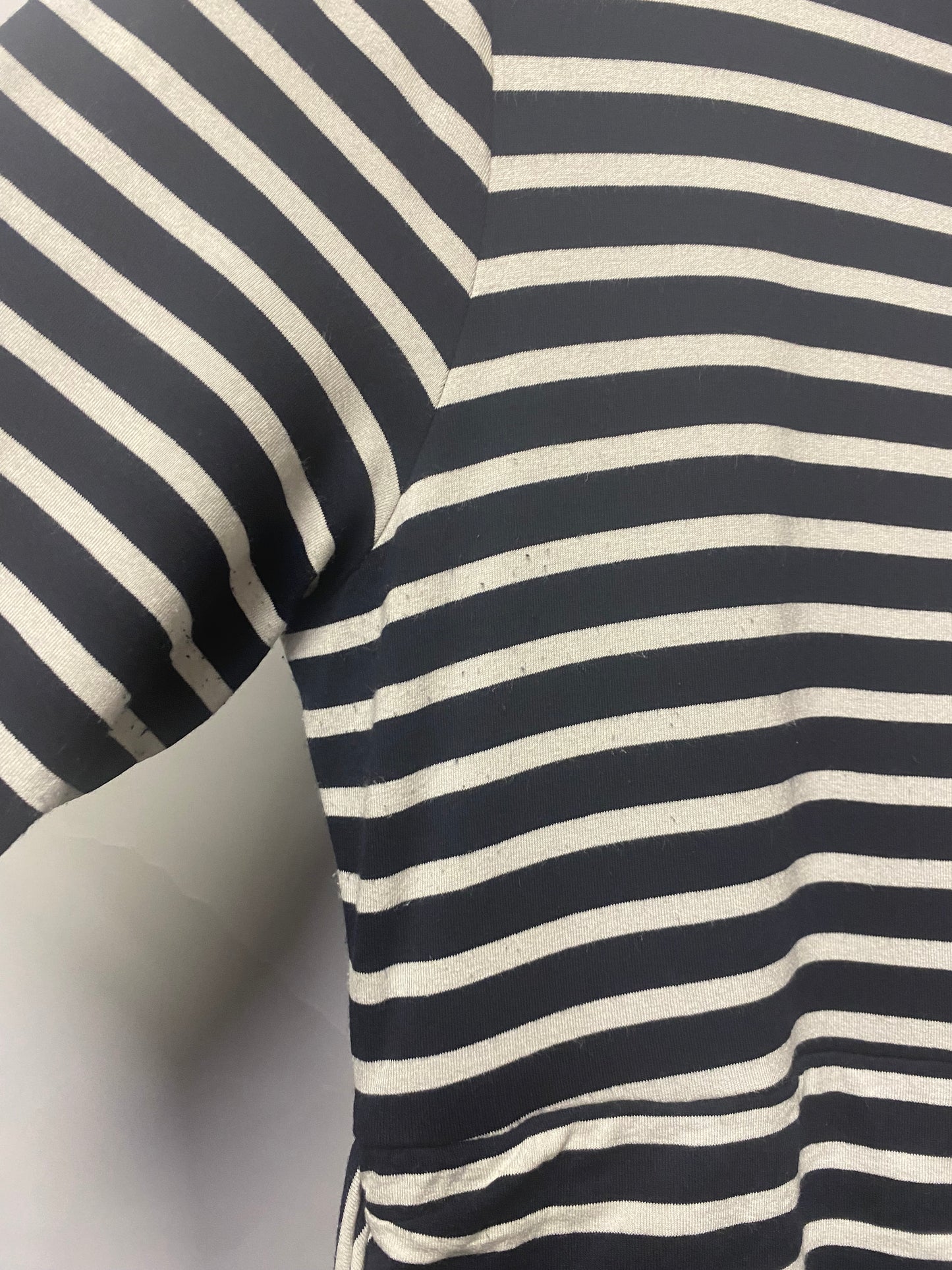 Hobb's Navy and White Stripe Stretch Midi Dress 16