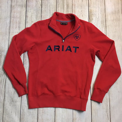 Ariat Red 1/4 Zip Sweatshirt Size M