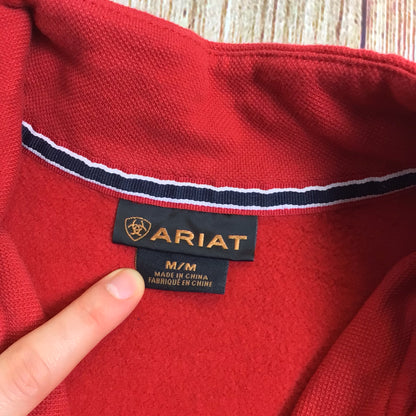 Ariat Red 1/4 Zip Sweatshirt Size M