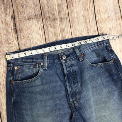 Levi's Blue 501 Straight Leg Jeans Size W34 L30