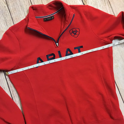 Ariat Red 1/4 Zip Sweatshirt Size M