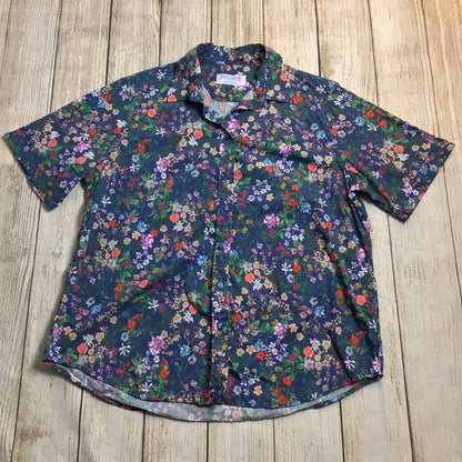 James Meade Ltd Blue Multi Floral Print Shirt Size XL (approx.)