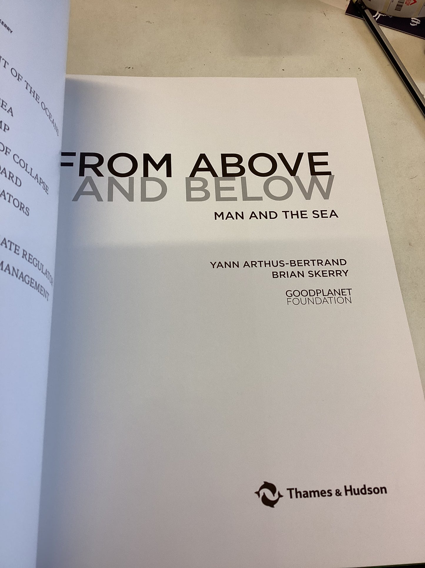 From above and Below Man and The Sea Yann Arthus-Bertrand Brian Skerry