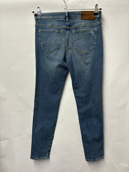 Allsaints Blue Denim Distressed Skinny Jeans