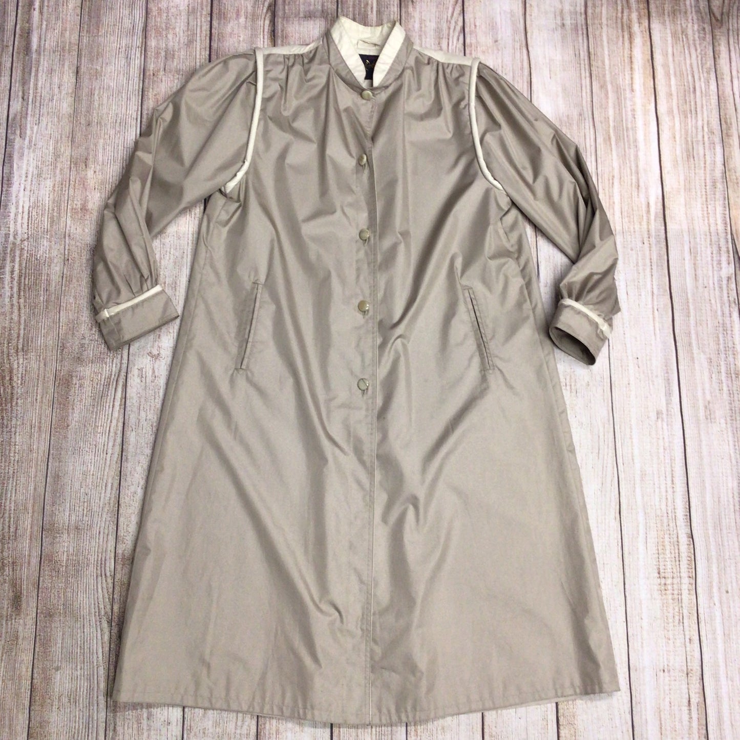 Vintage Jan Robert Made in England Beige Thin Mac Trench Coat Size Ch42" (approx.)