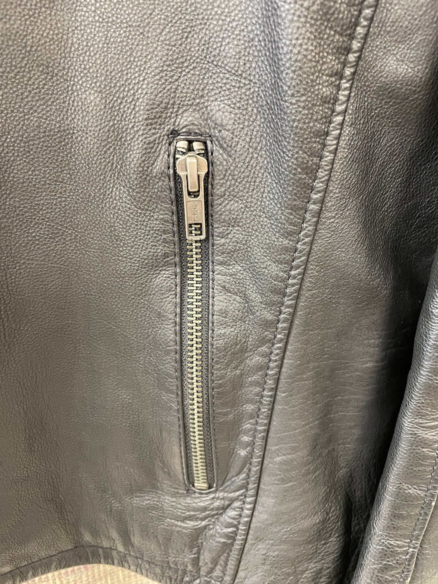 Triumph Motorcycles Black Leather Biker Motorbike Jacket Large