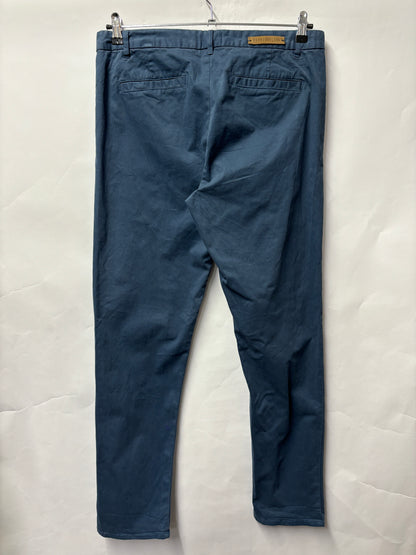 Harris Wilson Blue Cotton Chino Trousers