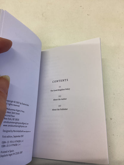 The Good-Neighbor Policy A Double Cross In Double Dactyls Charles Ardai