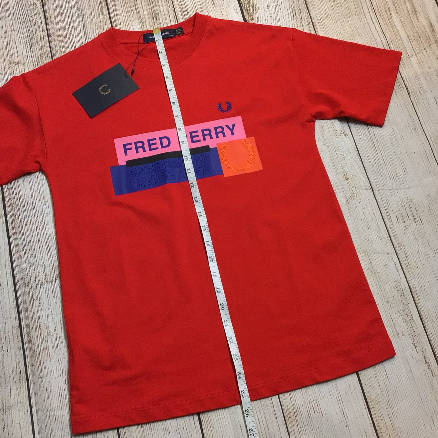 BNWT Fred Perry Red Cherry Bomb T Shirt Size UK 6