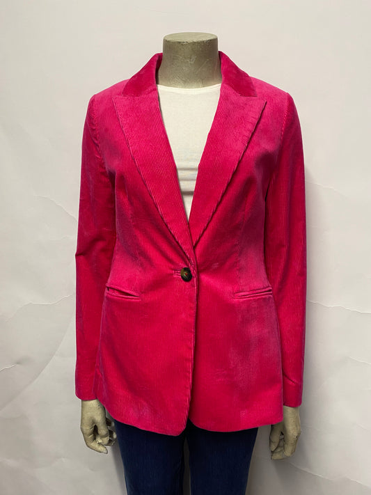 Boden Hot Pink Corduroy Blazer Jacket 10