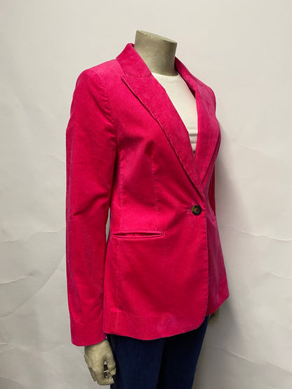 Boden Hot Pink Corduroy Blazer Jacket 10