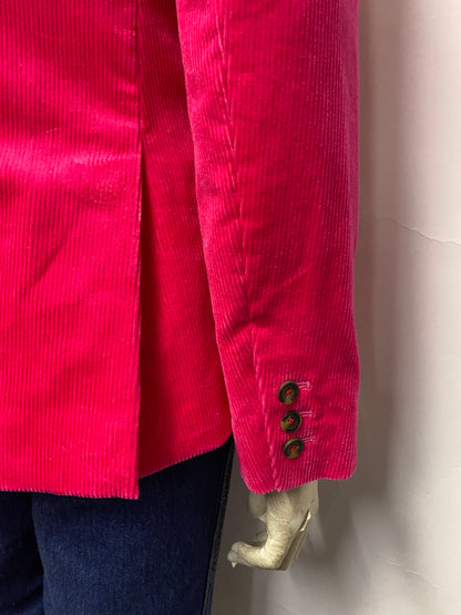 Boden Hot Pink Corduroy Blazer Jacket 10