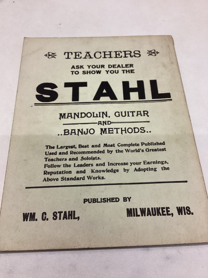 WM C Stahls  New Method For Plectrum Banjo Published By Wm C Stahl