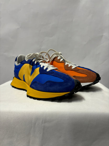 New Balance MS327  Blue and Yellow Retro Runner Trainers 7.5