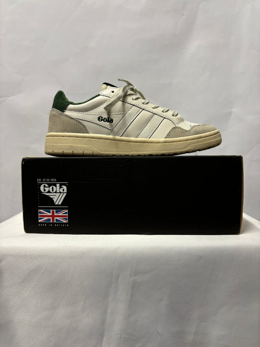 Gola Classic Eagle Off-white and Evergreen Trainers 4