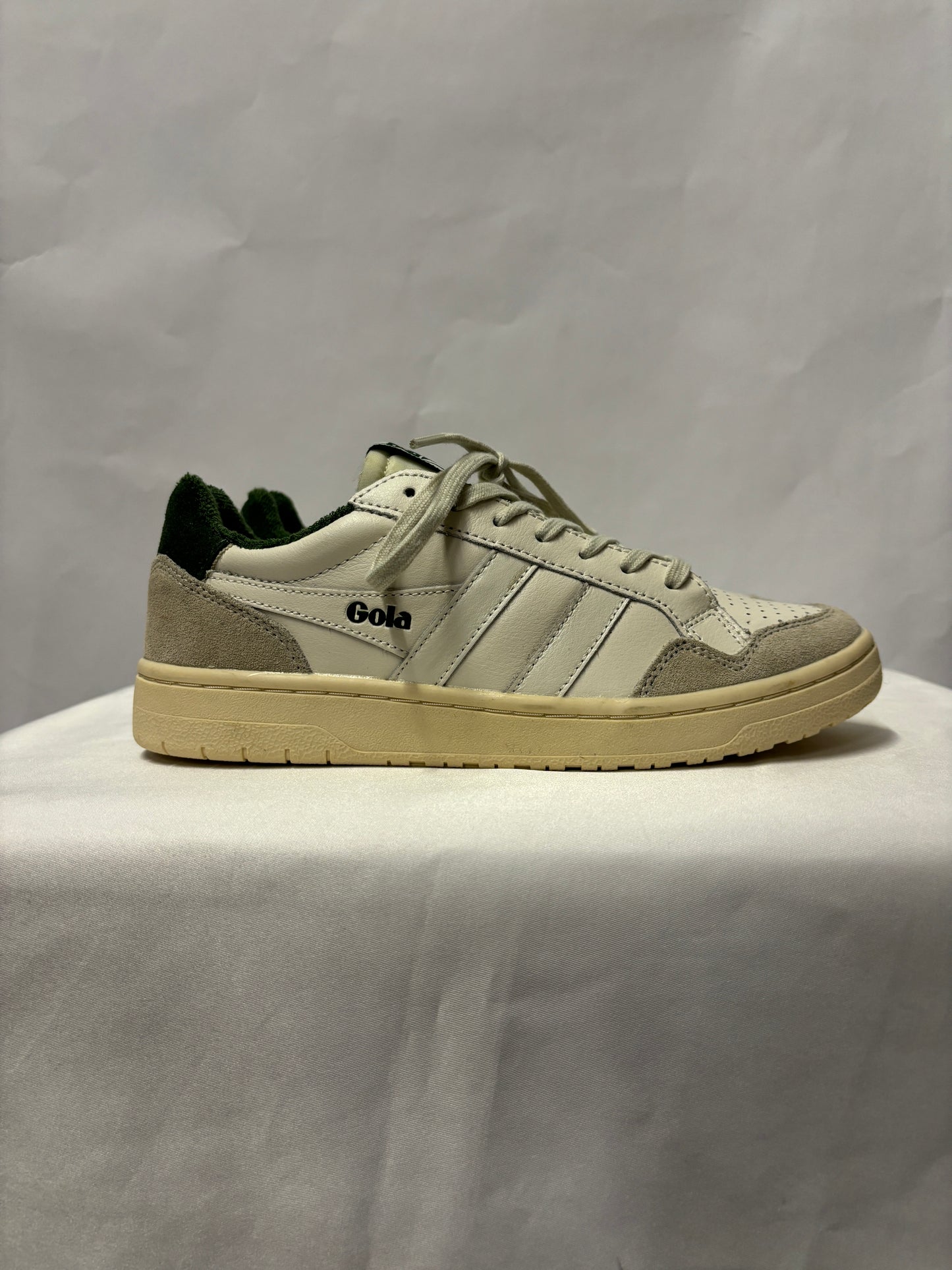 Gola Classic Eagle Off-white and Evergreen Trainers 4