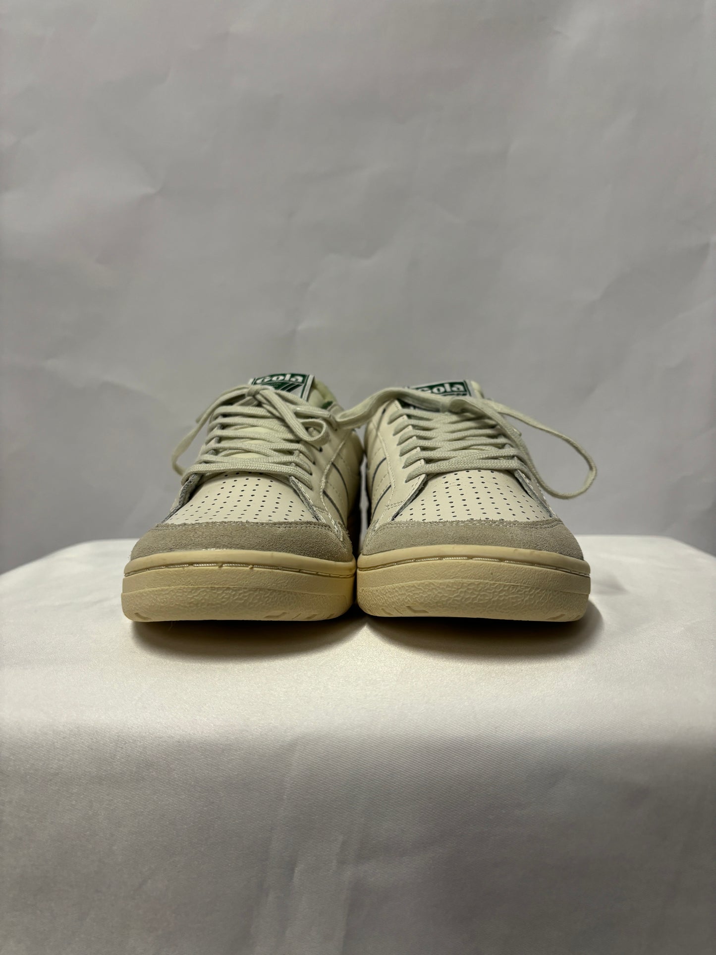 Gola Classic Eagle Off-white and Evergreen Trainers 4