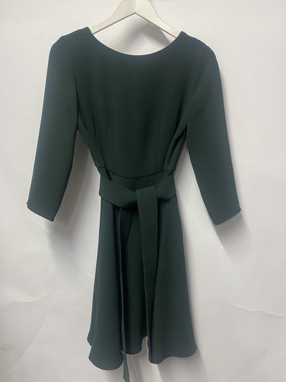 Claudie Pierlot Green A-line Belted Dress 8