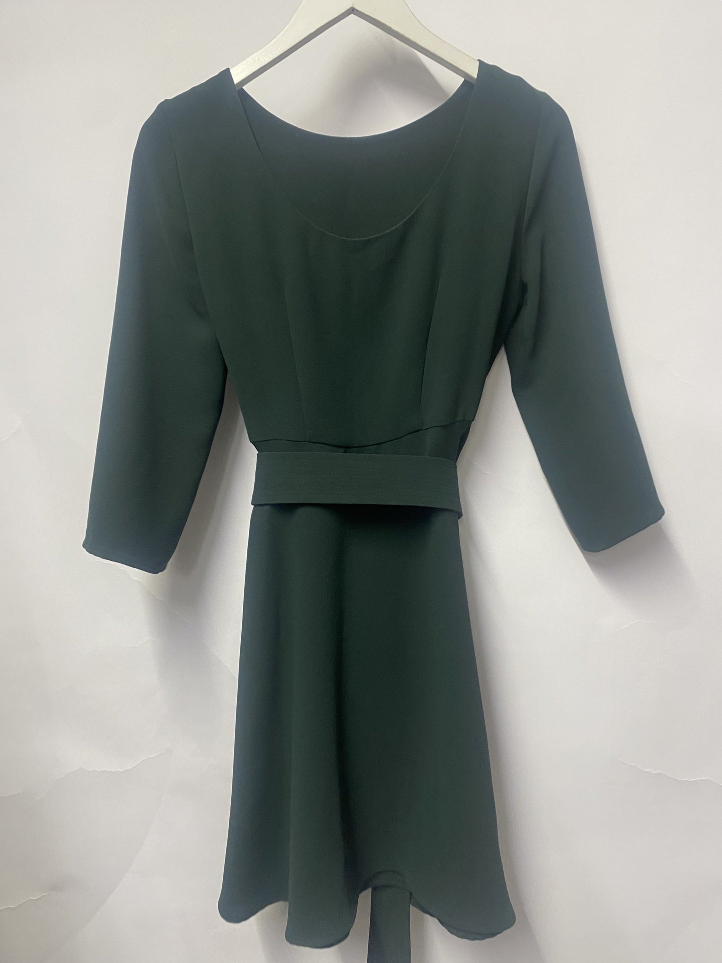 Claudie Pierlot Green A-line Belted Dress 8