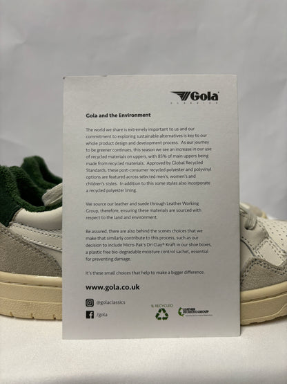 Gola Classic Eagle Off-white and Evergreen Trainers 4