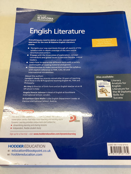 English Literature For The Diploma Programme Amy Henly Johnson Waller Hodder Education