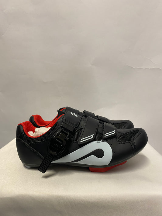 Peloton Black, Red and White Cycling Cleats 7 BNIB