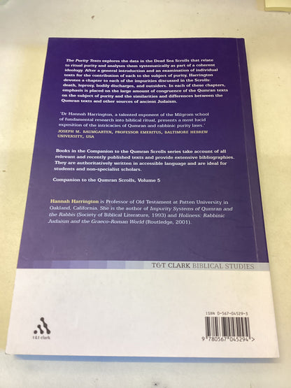 The Purity Texts Companion to The Qumran Scrolls Hannah Harrington  T  T Clark Biblical Studies