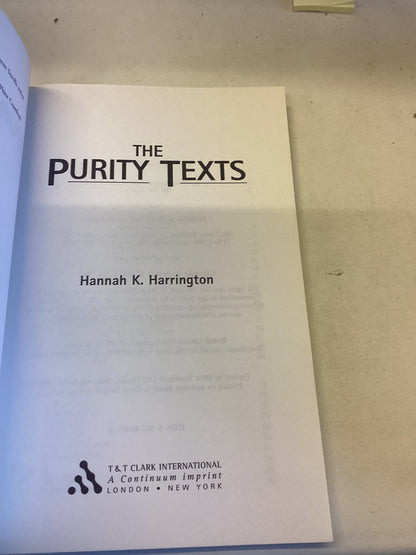 The Purity Texts Companion to The Qumran Scrolls Hannah Harrington  T  T Clark Biblical Studies