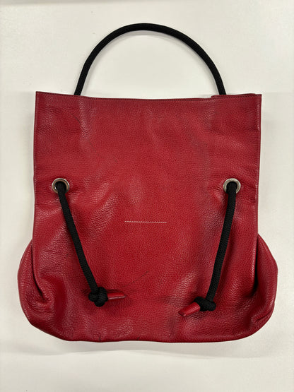 MM6 Margiela Red Leather Rope Handbag