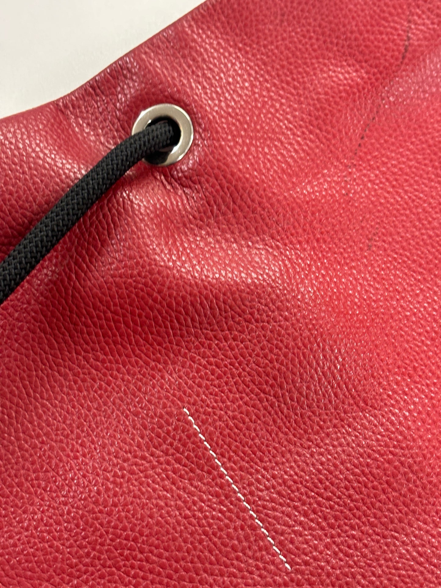 MM6 Margiela Red Leather Rope Handbag