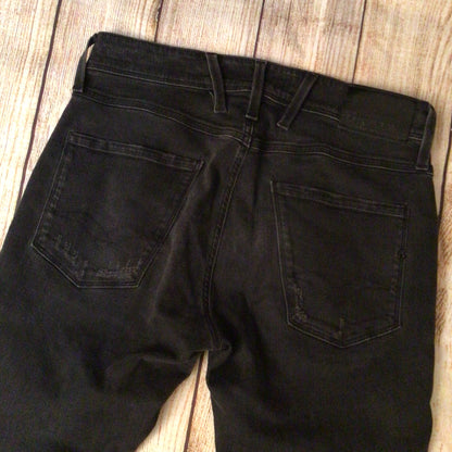 Replay Anbass M914 Black Ripped Jeans Size 30