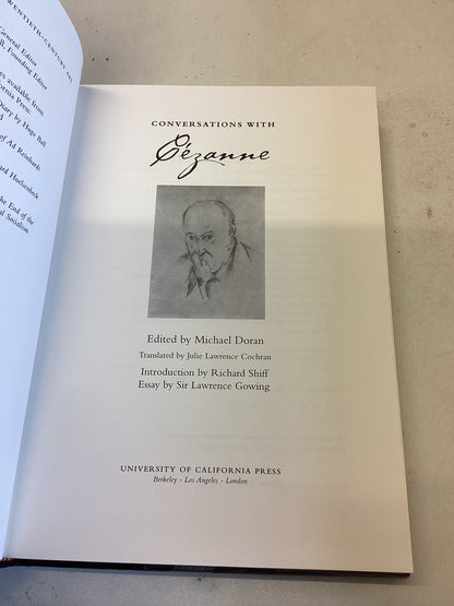 Conversations With Cezanne Edited By Michael Doran  Introduction by Richard Shiff