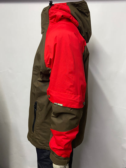 Quiksilver Brown and Red Utility Jacket Medium