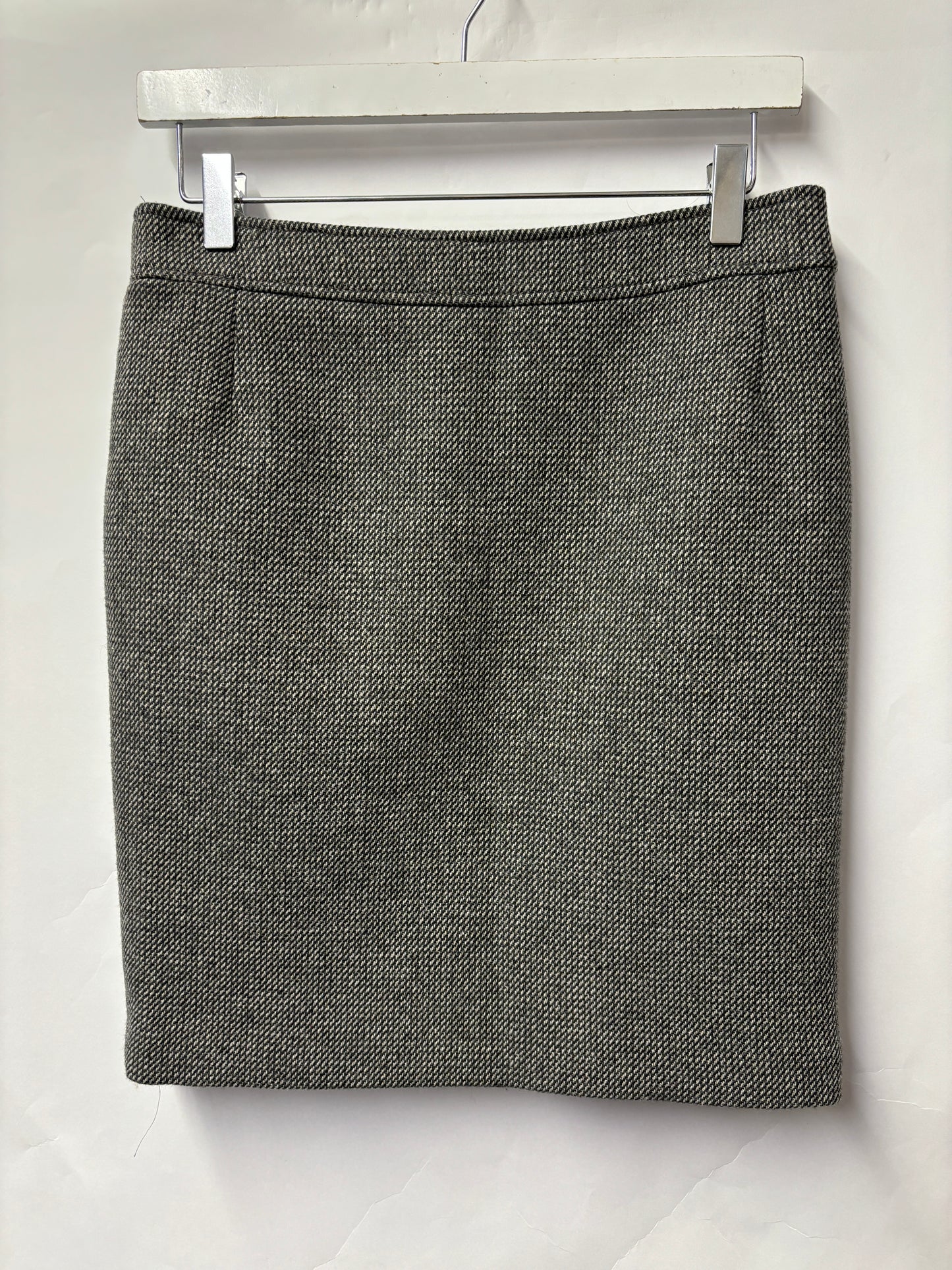 Oui Grey Lambswool Blend Mini Skirt 12