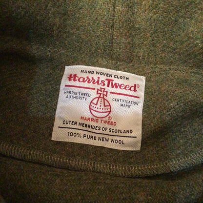 Lumen Harris Tweed Olive Green Pure Wool Smock Top Size Ch44