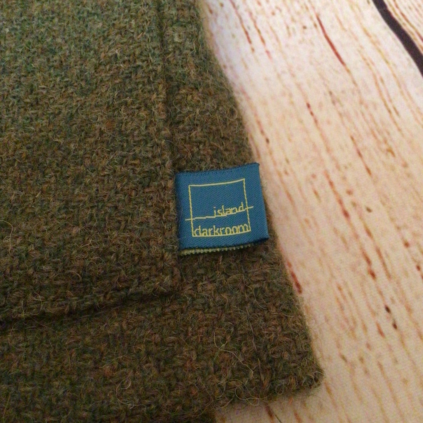Lumen Harris Tweed Olive Green Pure Wool Smock Top Size Ch44