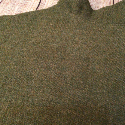 Lumen Harris Tweed Olive Green Pure Wool Smock Top Size Ch44