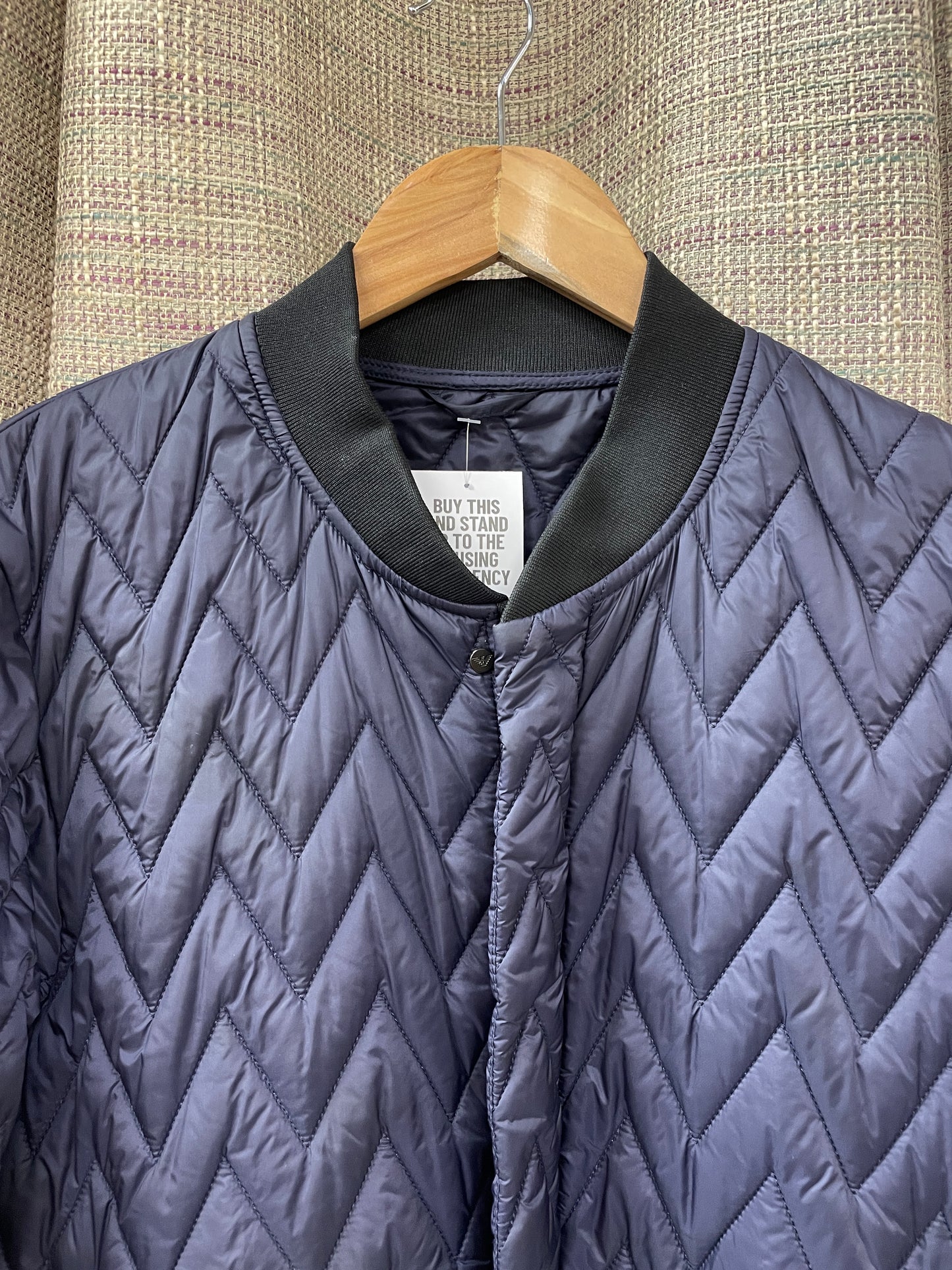 Armani Jeans Navy Lightweight Quilted Jacket Medium