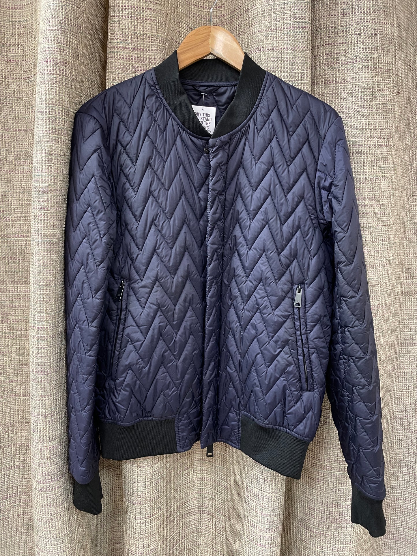 Armani Jeans Navy Lightweight Quilted Jacket Medium