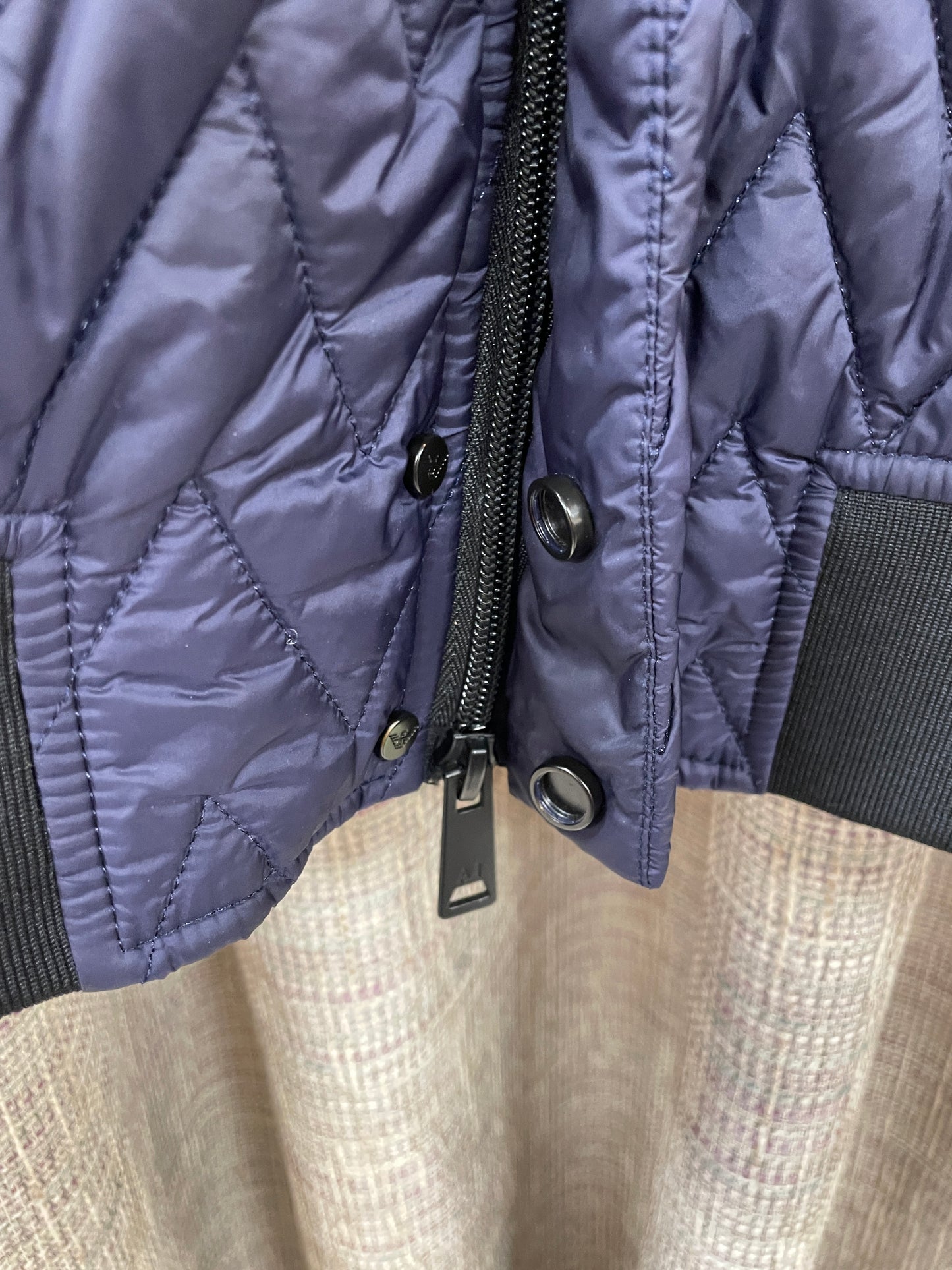 Armani Jeans Navy Lightweight Quilted Jacket Medium