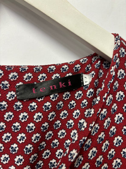 Tenki Red Floral Dress 14