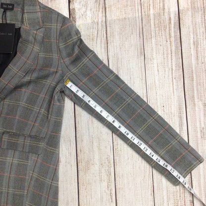 BNWT Label Lab Grey Multi Checked Blazer Jacket Size 14