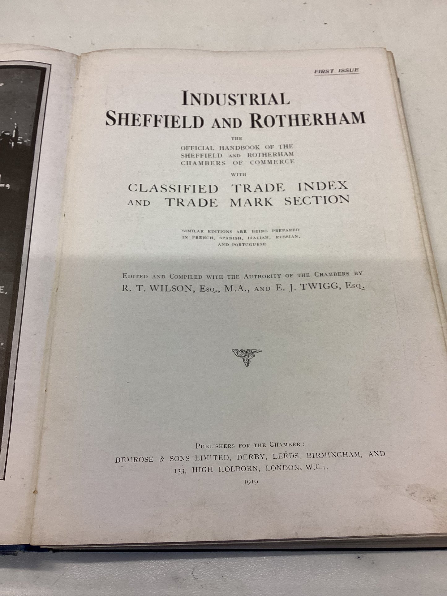 Industrial Sheffield and Rotherham First Issue