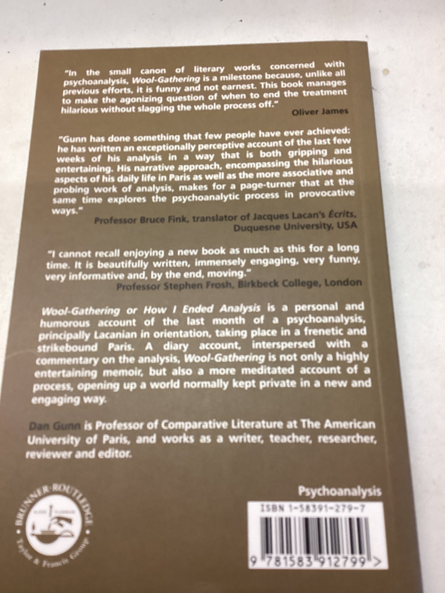 Wool-Gathering or How I Ended Analysis Dan Gunn