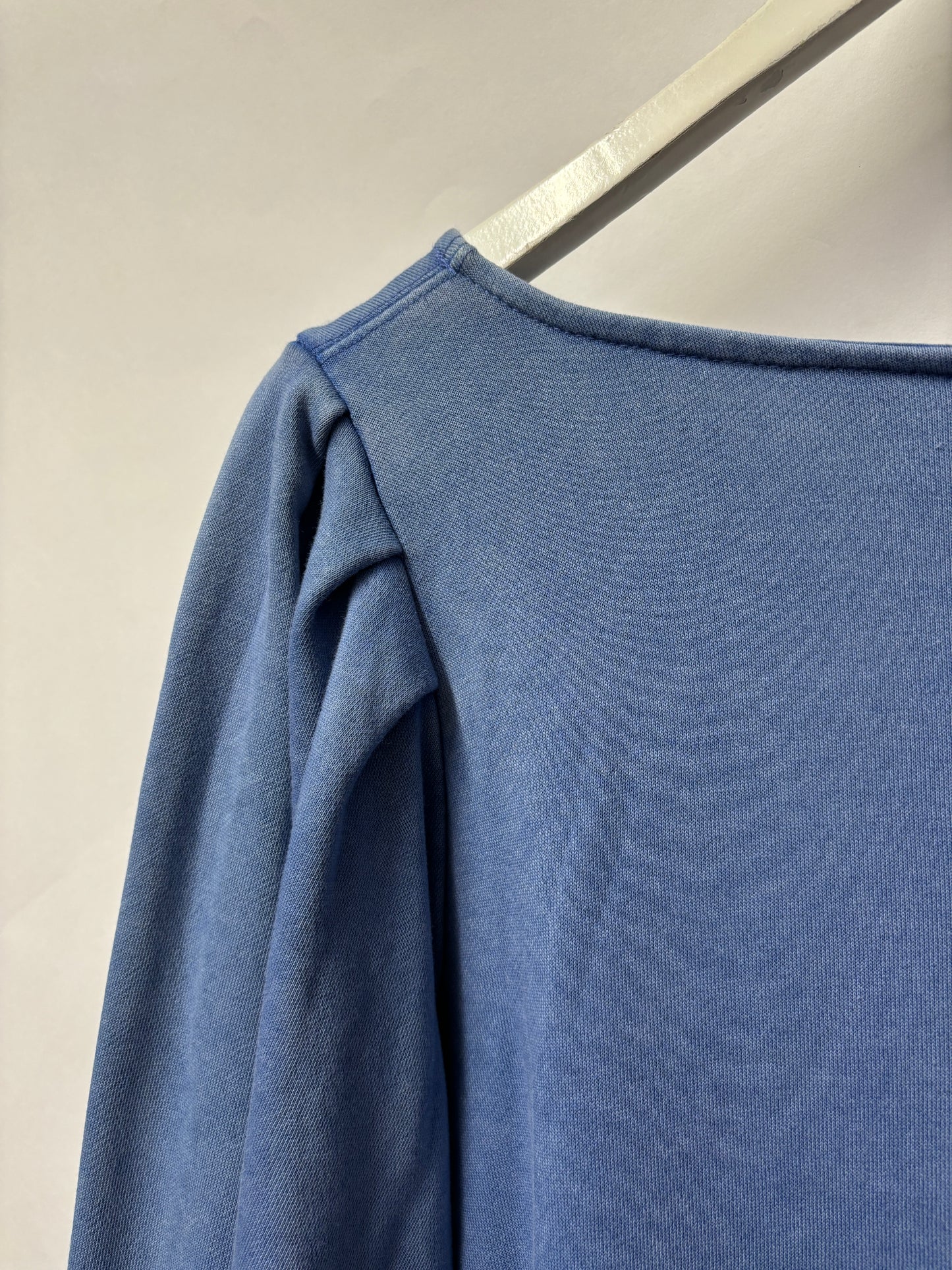 Oliver Bonas Blue Cotton Blend Sweatshirt Style Dress 16