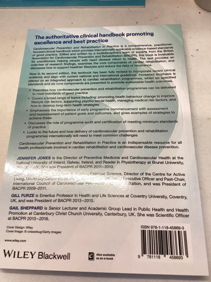 Cardiovascular Prevention and Rehabilitation In Practice Second Edition Edited By Jennifer Jones, John Buckley, Gill Furze, Gail Sheppard