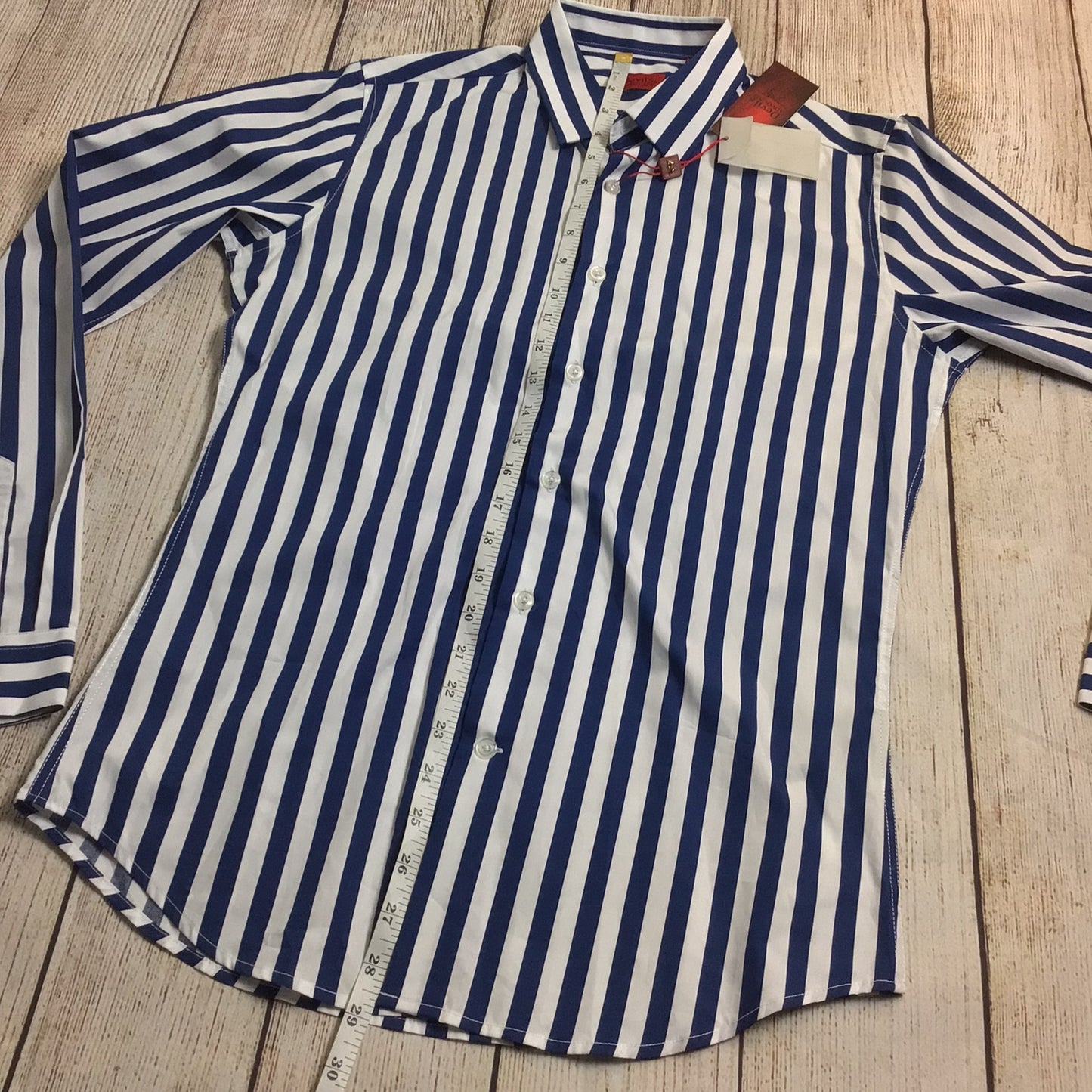 BNWT Devil's Advocate Blue & White Striped Shirt RRP £55 Size S