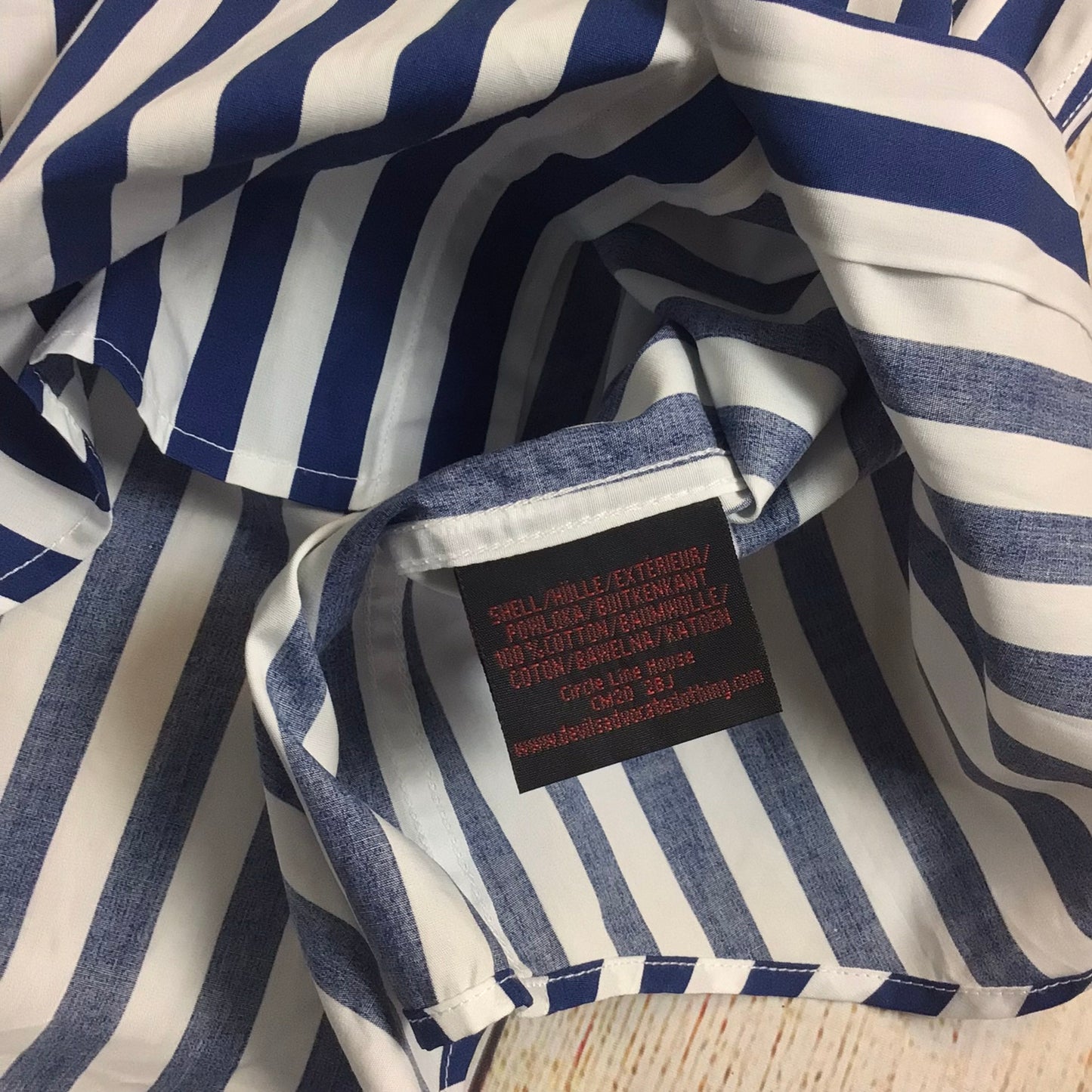 BNWT Devil's Advocate Blue & White Striped Shirt RRP £55 Size S