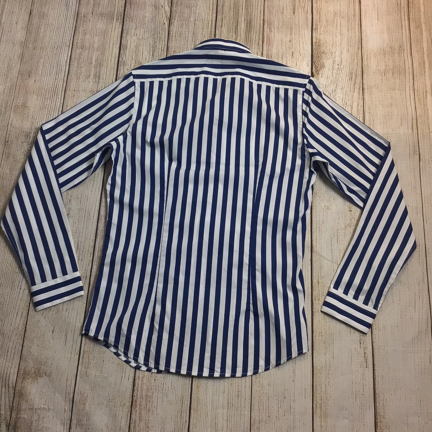 BNWT Devil's Advocate Blue & White Striped Shirt RRP £55 Size S